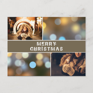 Foto: Collage Modern Holiday Kerstmis Briefkaart
