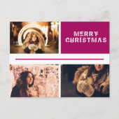 Foto Collage Modern Holiday Merry kerst Briefkaart (Voorkant)