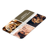 Foto Collage Modern Holiday Merry kerst Magneet (Linkerzijde)