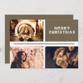 Foto Collage  Modern Kerstmis Feestdagenkaart (Voorkant / Achterkant)