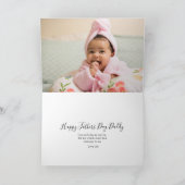 Foto Collage Modern minimalist Fathers Day Card Kaart (Binnen)