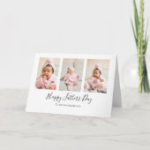 Foto Collage Modern minimalist Fathers Day Card Kaart (Voorkant)