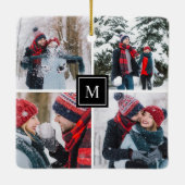 Foto Collage Modern Monogram Keramisch Ornament (Achterkant)