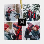 Foto Collage Modern Monogram Keramisch Ornament (Voorkant)