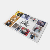 Foto Collage Modern Our Family White Deurmat (Schuin)