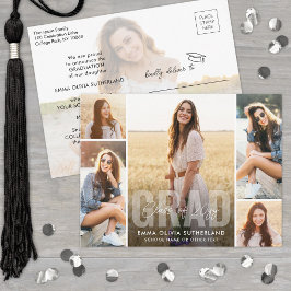 Foto Collage Modern Overlay Klas Jaar Afstuderen Aankondigingskaart