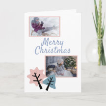 Foto Collage Modern Prettig Kerstmis Familie