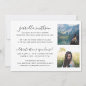 Foto Collage Modern Script Afstuderen Open House Aankondiging (Achterkant)