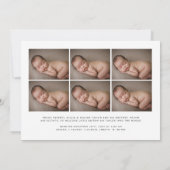 Foto Collage Modern Simple New Baby Aankondiging (Achterkant)