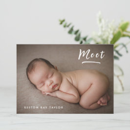 Foto Collage Modern Simple New Baby Aankondiging