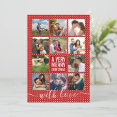 Foto Collage Modern Zeer prettige kerstfeestdag  Feestdagenkaart (Staand voorkant)