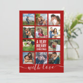 Foto Collage Modern Zeer prettige kerstfeestdag  Feestdagenkaart (Staand voorkant)