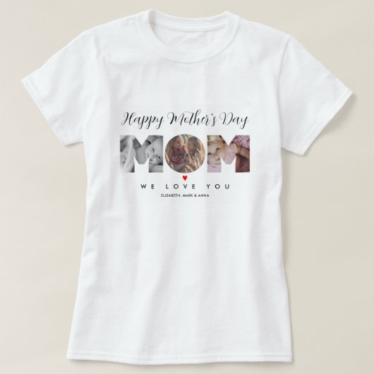 Foto Collage Moederdag mam Gifts Personalized T-shirt (Design voorkant)