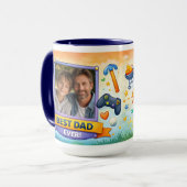 Foto-collage mokken 'Beste papa ooit' (Voorkant links)