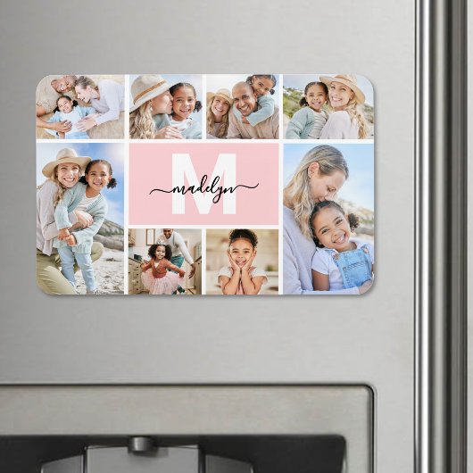 Foto Collage Monogram Afbeelding Magneet