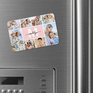 Foto Collage Monogram Afbeelding Magneet