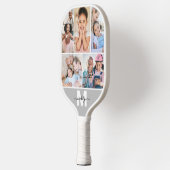 Foto Collage Monogram Afbeelding Pickleball Paddle (Links)