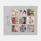 Foto Collage Monogram Grandparent Grandchildren Gr Fleece Deken (Voorkant (Horizontaal))