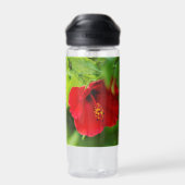 Foto Collage Monogram Hibiscus Flower Waterfles (Achterkant)