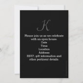 Foto Collage Monogram High School Afstuderen Kaart (Achterkant)