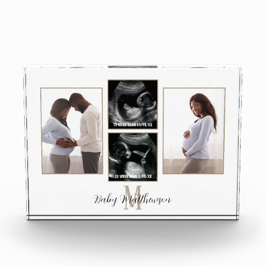 Foto Collage Monogram Initiaal Moederschap (Voorkant)