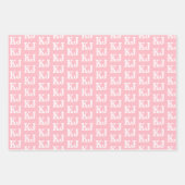 Foto Collage Monogram PInk White Inpakpapier Vel (Voorkant 2)