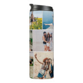 Foto Collage & Monogram Thermosbeker (Geroteerd rechts)