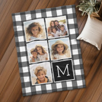 Foto Collage Monogram White Black Buffalo Pset