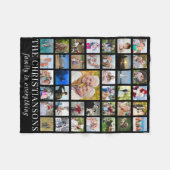 Foto Collage Naam FAMILIE IS ALLES Fleece Deken (Voorkant (Horizontaal))