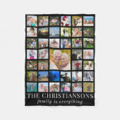 Foto Collage Naam FAMILIE IS ALLES Fleece Deken (Voorkant)