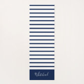 Foto Collage Navy Monogram Modern Yogamat (Achterkant)