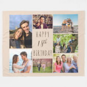 Foto collage Neutraal beige Fleece Deken (Voorkant (Horizontaal))