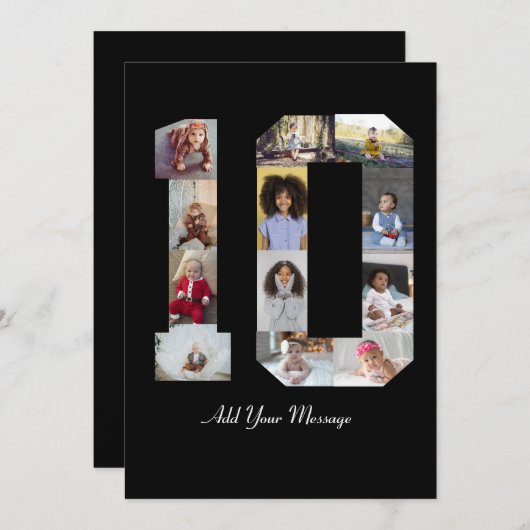 Foto-collage nummer 10 aankondiging (Voorkant / Achterkant)