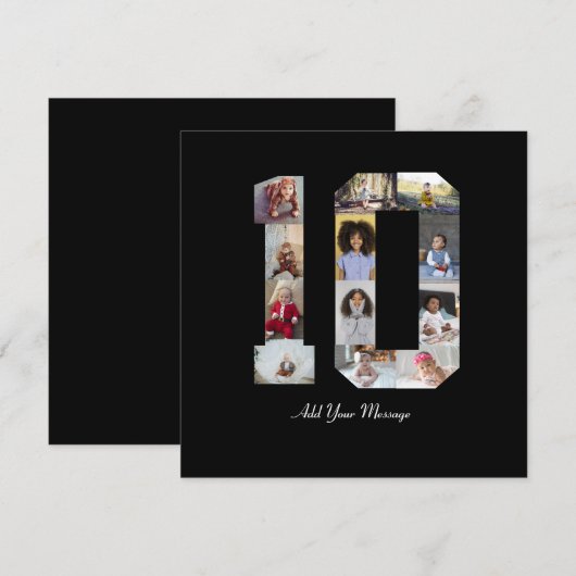 Foto-collage nummer 10 aankondiging (Voorkant / Achterkant)