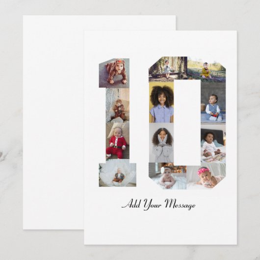 Foto-collage nummer 10 aankondiging (Voorkant / Achterkant)