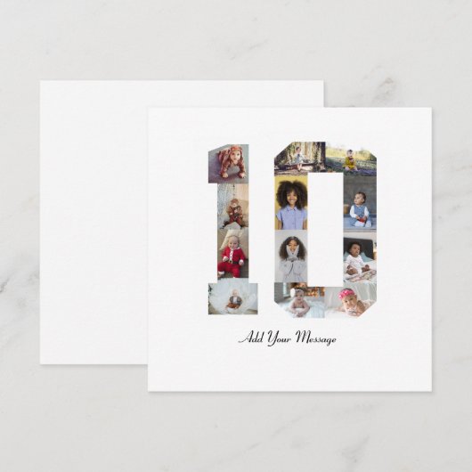 Foto collage nummer 10 feestdagenkaart (Voorkant / Achterkant)