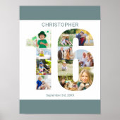 Foto Collage nummer 16 Aangepast 16e verjaardag Poster (Voorkant)