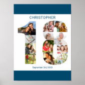 Foto Collage nummer 18 Aangepast 18e verjaardag Poster (Voorkant)