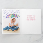 Foto collage nummer 1 Girl's First Birthday Kaart (Binnen)