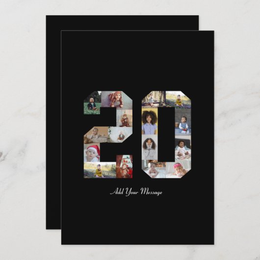 Foto-collage nummer 20 aankondiging (Voorkant / Achterkant)