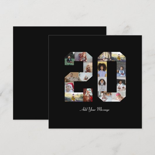 Foto-collage nummer 20 aankondiging (Voorkant / Achterkant)