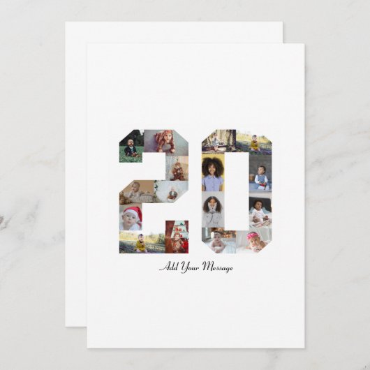 Foto-collage nummer 20 bedankkaart (Voorkant / Achterkant)