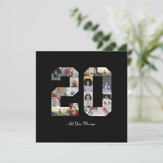 Foto collage nummer 20 bedankkaart (Staand voorkant)