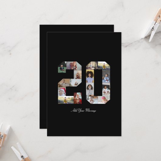 Foto-collage nummer 20 kaart (Voorkant / Achterkant in situ)