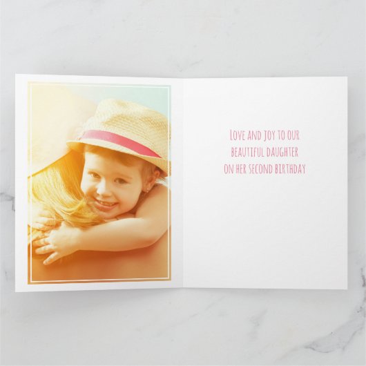 Foto Collage nummer 2 Tweede verjaardag van het me Kaart (Binnen)