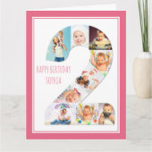 Foto Collage nummer 2 Tweede verjaardag van het me Kaart (Voorkant)