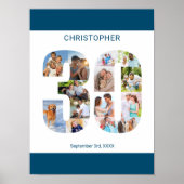 Foto Collage nummer 30 Aangepast 30e verjaardag Poster (Voorkant)