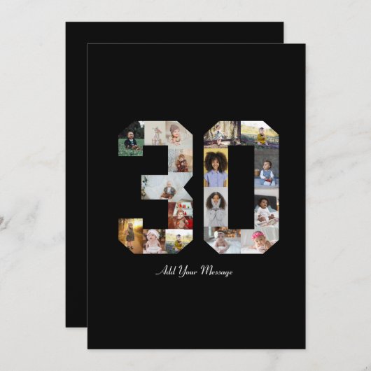 Foto collage nummer 30 aankondiging (Voorkant / Achterkant)