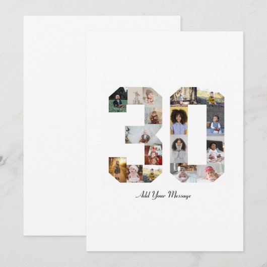 Foto collage nummer 30 aankondiging (Voorkant / Achterkant)