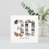 Foto-collage nummer 30 bedankkaart (Staand voorkant)